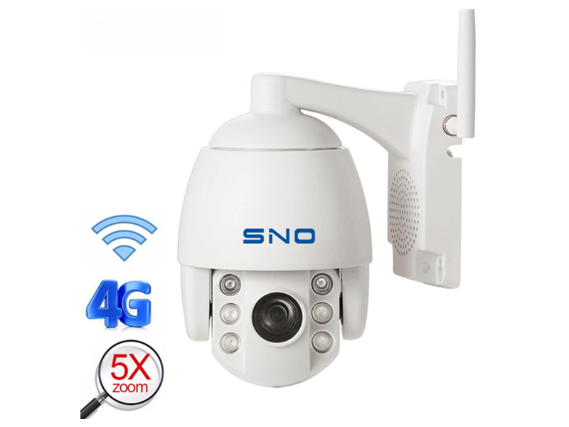 SNO 5.0MP PTZ 4G 3G SIM Card Outdoor Mini Speed Dome 5X Zoom Camera SNO-NC63-4G-50