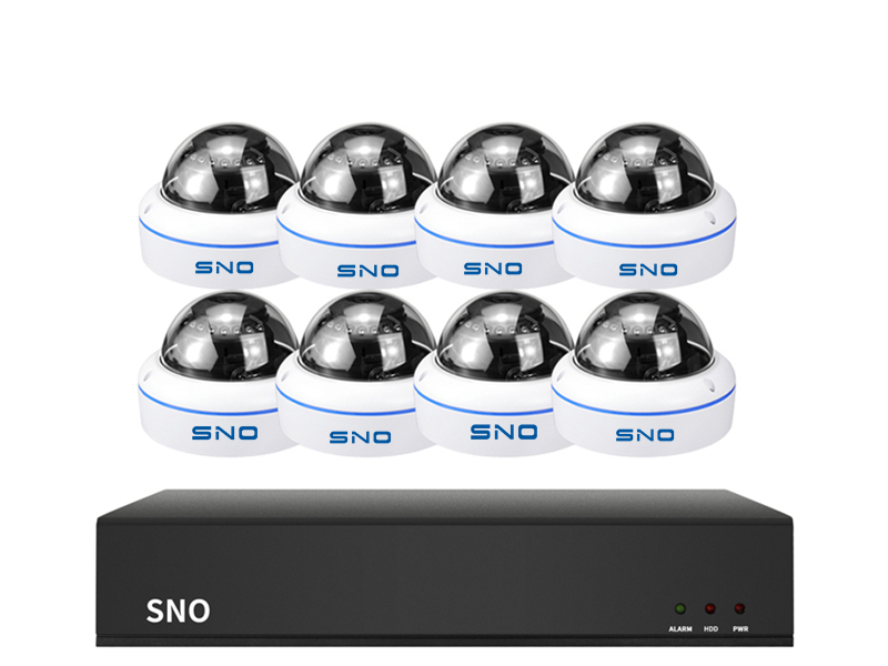 SNO High Quality home security 8 channel CCTV system NVR set with poe ip camera SNO-IP8804PF