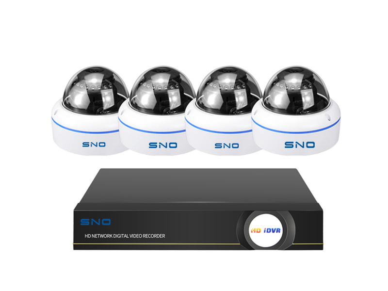 SNO 4CH 1080p POE Dome IP NVR Kit 20m IR Distance Good Night Vision IR-CUT SNO-IP8104PF
