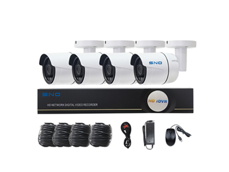 SNO 5.0MP POE IP Camera Outdoor Security CCTV System 4CH Bullet POE NVR Surveillance Kit SNO-IP7022NF