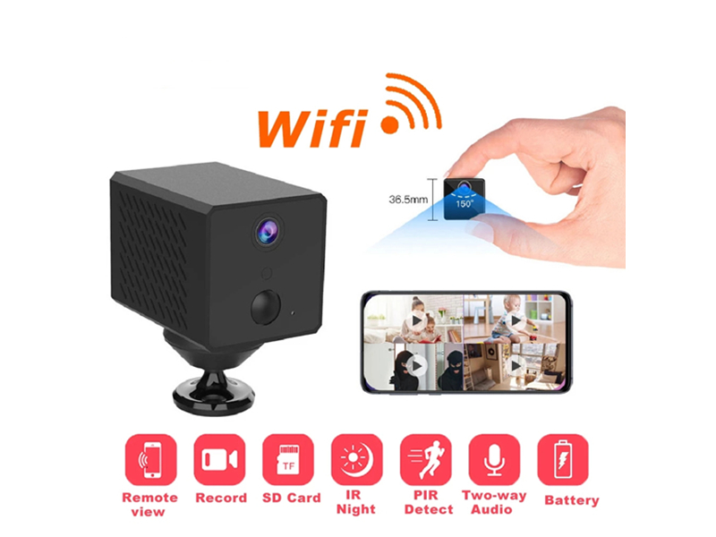 SNO mini camera 1080P Mini Wifi Camera 1500mAh Rechargeable Battery IP Camera AI PIR Human Body Detection Alarm IR Night