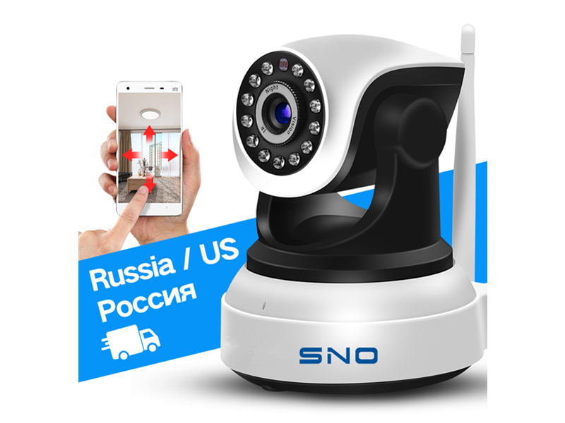 SNO Wireless Security IP Camera WIFI Home Surveillance 720P Night Vision CCTV Camera IP Onvif P2P Baby Monitor Indoor Webcam SNO-PT050-10
