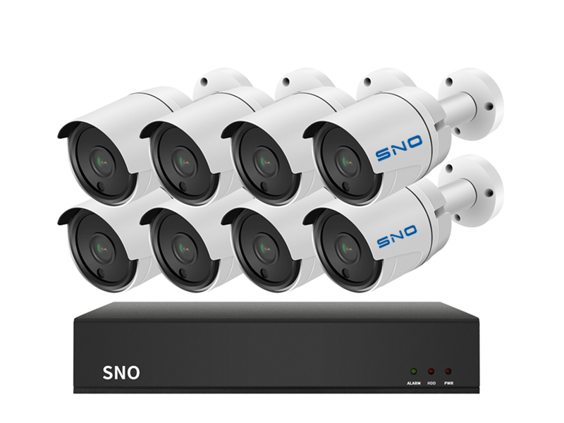 SNO 5MP 8CH NVR kit outdoor waterproof HD POE motion alarm IR security CCTV P2P IP camera system SNO-IP8022NK