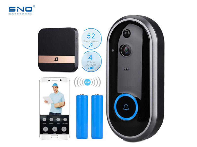 SNO Video Doorbell Monitor Intercom 720P Security Camera Door Phone Two-Way Audio Night Vision Wireless Intercom Doorbell SNO-ML6
