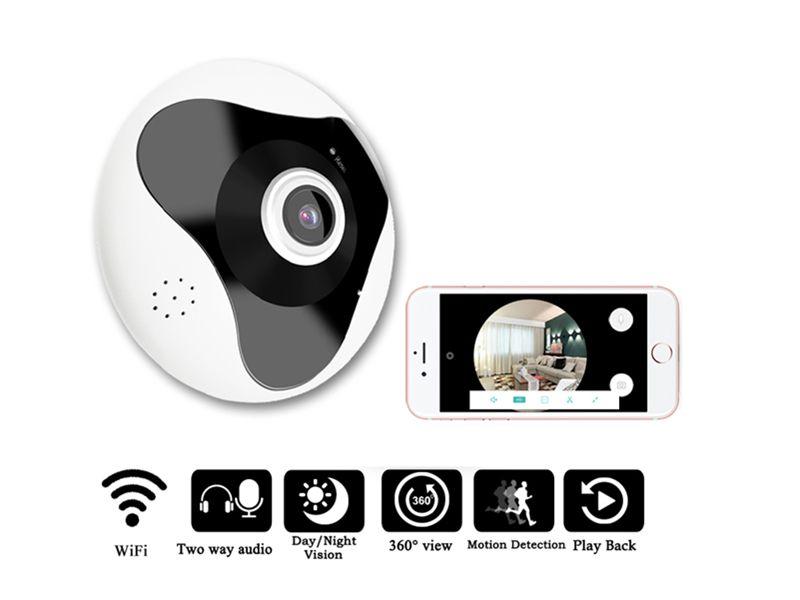 SNO 3D WIFI 360 Degree Two way audio Panoramic VR 1.3MP FIsheye Wireless Smart IP Camera support 128g Home Security SNO-QH01LH-13