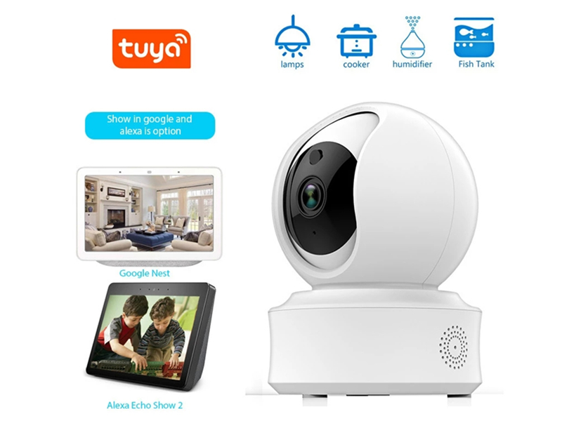 SNO Mini 2.0MP Body Auto-tracking WiFi IP Camera Smart Home Tuya Mobile APP Security CCTV Camera Work With Google Echo/ Alexa