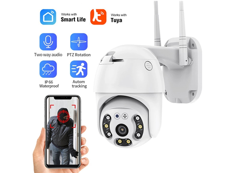 SNO 1080P 3MP WIFI PTZ Camera TUYA Outdoor Wireless Human Detect Security IP Cam CCTV Surveillance Full Color Night Vision