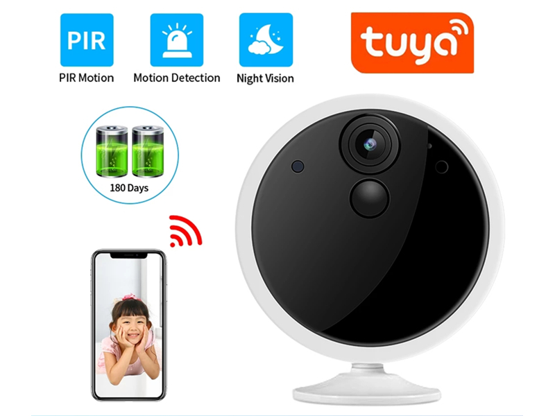 Tuya app 1080P HD Battery Camera IP Camera 4800mAh Rechargeable 2 Way Audio Outdoor camera Home Security Wifi Camera PIR Motion