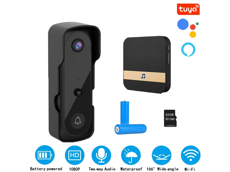 SNO Mini 2MP Tuya APP Video Doorbell Camera WIFI Security CCTV Camera Wireless HD Smart Home Video Intercom Doorbell IR Night vision