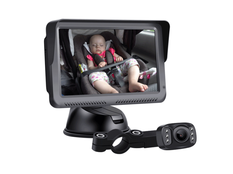 SNO 5 Inch HD Car Baby Rearview Camera Adjustable1080P Mirror Observation Mirror Night Vision Monitor Infant Rear Display with USB
