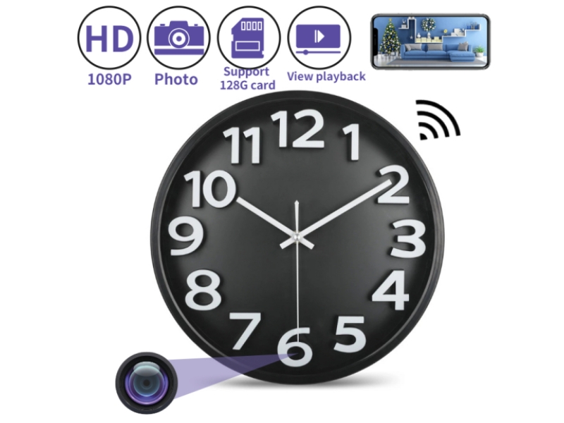 SNO HD 1080P WIFI P2P Wireless CAMERA WALL CLOCK DVR VIDEO Recorder Monitor CAMERA SNO-Z804