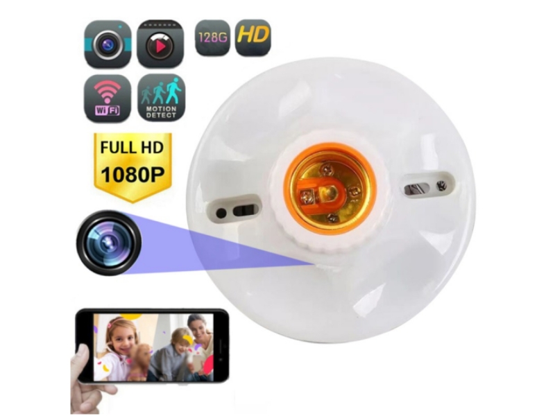 1080P WiFi Mini Camera Lamp Base Camcorder Home Security Loop Video Recorder Surveillance Cameras Motion Detection Baby Monitor