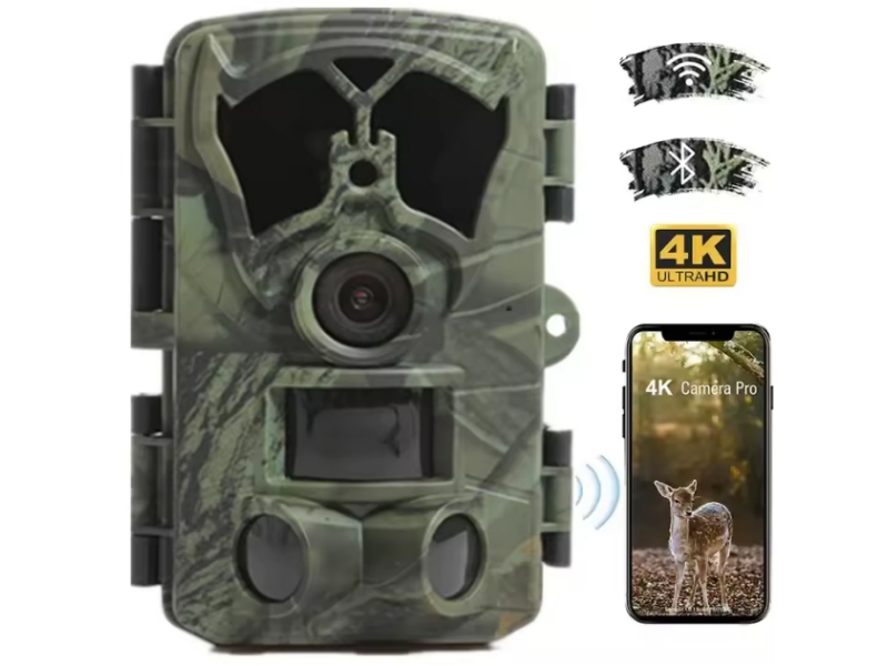 SNOSECURE Hunting Camera 48MP 4K Wide-angle 120 Degree Lens 85ft IR 940nm Night Vision Wildlife Camera Trap
