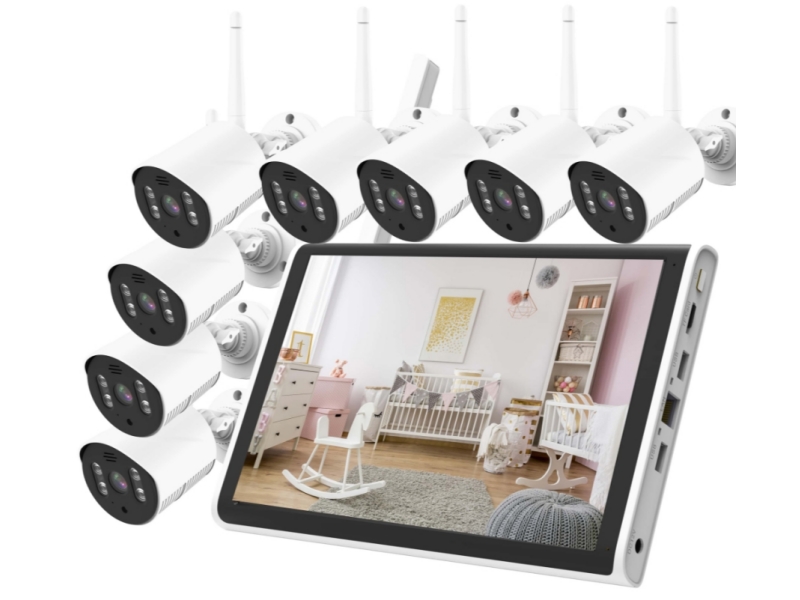 10.1inch Integrated Screen Machine 8CH Wireless NVR Security Outdoor Camera WIFI System Kit Monitoring CCTV Audio Video Recorder