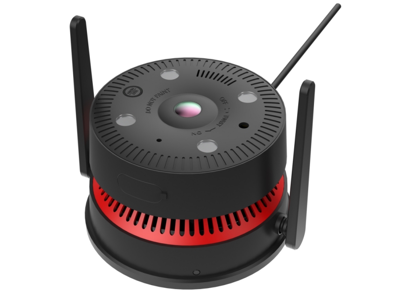 Smart Smoke Detector 4G WiFi POE Camera 3G Sim Card Home Panoramic 4MP HD For Parlor Room Kitchen Shop Fire Inspection Alarm Sensor iCsee