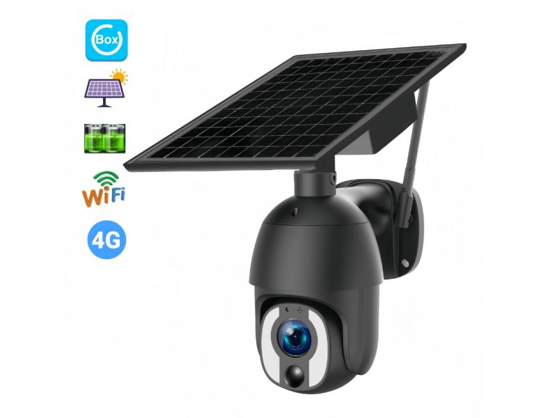 SNOSECURE 6MP Dual-Screen Preview Solar Camera CMOS Lower Power PIR Dual Lens Security PTZ WIFI IP66 Waterproof Two-way Audio 4G Sim Card