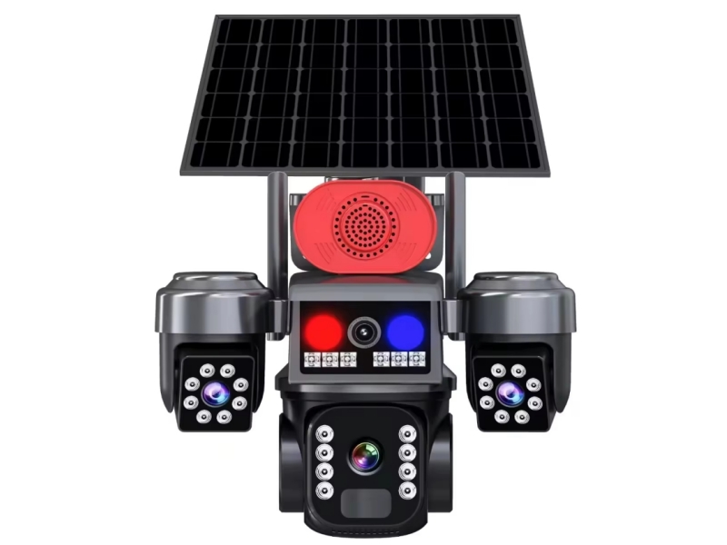4K 8MP 4Lens Security Camera PTZ WiFi 4G Solar Power Camera with Auto Tracking Outdoor Waterproof CCTV Full Color Night Vision 2-Way Audio
